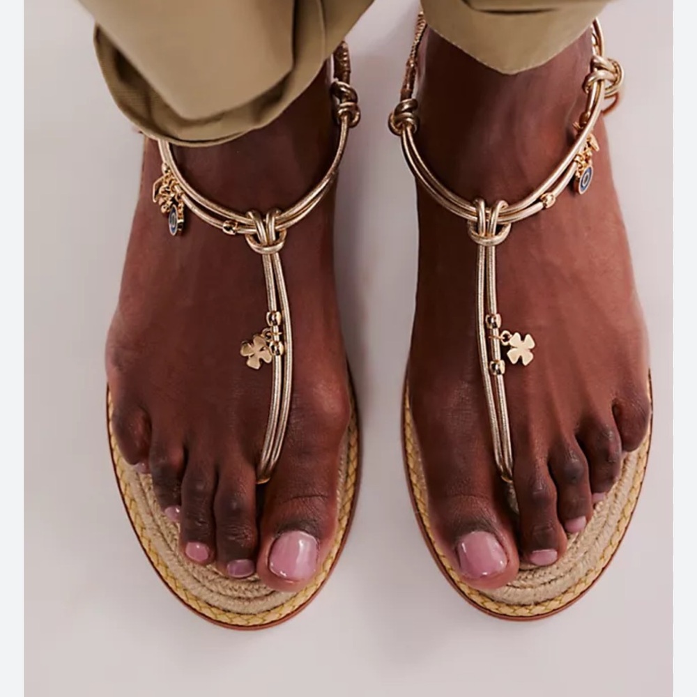 SCHUTZ Gold Charm Sandals